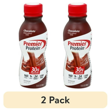 (2 pack) Premier Protein Shake, Chocolate, 30g Protein, 11.5 fl oz, 1 Ct