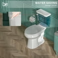 thumbnail image 5 of 19 Inch Tall Toilet for Seniors ADA Toilet High Toilet Comfort Bowl Height for Bathroom, Two-Piece Dual Flush 1.1/1.6 GPF 12” Rough In,White, Round Bowl for Small Bathroom, 5 of 10