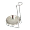 thumbnail image 4 of veasfak Kitchen Stainless Steel Soup Ladle Spoon Work Top Rest Holder & Drip Bowl A A, 4 of 9