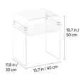 thumbnail image 3 of EGBHDSFT Acrylic Side Table - 2 Tier Clear Bedside Table, 11.8 x 15.7 x 19.7”, 3 of 11
