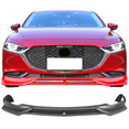 thumbnail image 2 of Ikon Motorsports Compatible with 19-20 Mazda 3 Sedan Front Bumper Lip Spoiler Matte Black - PP Polypropylene, 2 of 4