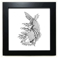 thumbnail image 1 of Swimming Tradition Poisson Chinois Cadre Carré Noir Image Murale de Table, 1 of 3