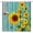 Turquoise, variant on Rustic Sunflower Shower Curtain Farmhouse Wooden Board Barn Door Vintage Yellow Floral Country Nature Bath Curtain