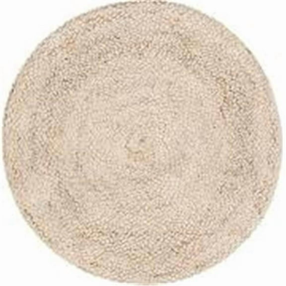 Anji Mountain Speckled Hen Jute Blend Braided Round Rug