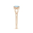thumbnail image 3 of Angara Natural 0.4 Ct. Aquamarine Solitaire Ring in 14K Rose Gold for Women (Ring Size: 4.5), 3 of 10