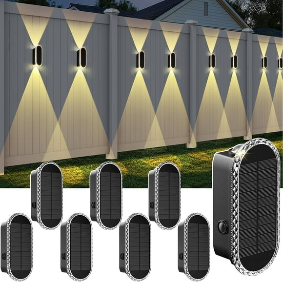 Luces solares para vallas LIANGLOME 3000/4000/6000K IP65 a prueba de agua