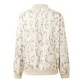 thumbnail image 5 of Womens Jackets Leopard Print Zip Up Baseball Fashion Long Sleeve Cropped Slim Fit Fall Winter Clothing, 5 of 8