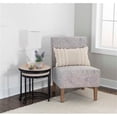thumbnail image 4 of Home Square 2 Piece Upholstered Wood Slipper Chair Set in Stone Gray, 4 of 11