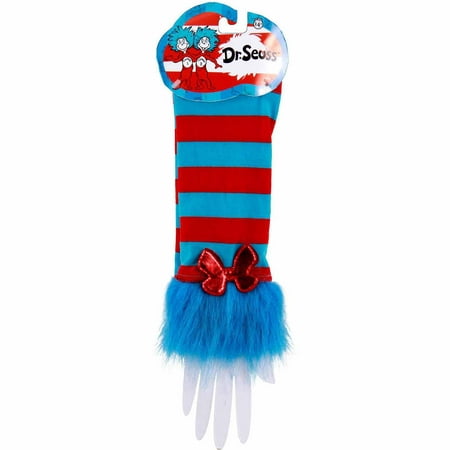 Cat In The Hat Thing 1 And Thing 2 Fuzzy Glovettes Halloween Accessory