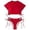 Red, variant on LIUJUNSHOP Women Swimsuits Short Sleeve Bathing Suit Solid 2 Piece Drawstring Swimwear