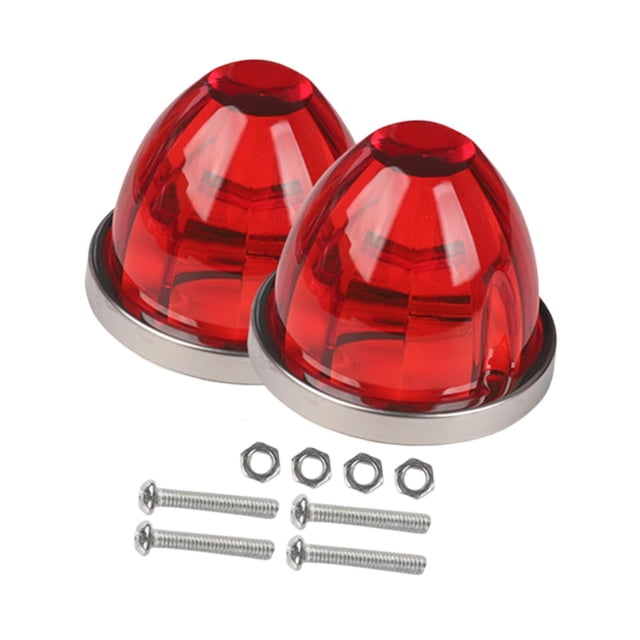 2 luces LED de señalización lateral, luz de gálibo, práctica y de fácil instalación, accesorios de lámpara de advertencia para remolque de RV Rojo