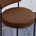 thumbnail image 5 of Lontai Modern Accent Chair, Upholstered Dining Chairs Side Chair, Armless Dining Chair , Set of 2, Brown, 5 of 7