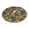 thumbnail image 2 of Balery Skull And Flowers Printed Christmas Tree Skirt , Merry Christmas Party Christmas Tree Decoration,Adjustable Tree Skirt-30", 2 of 8