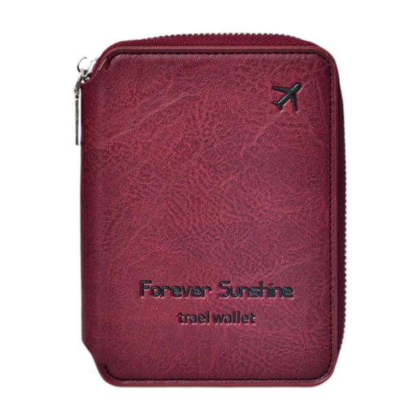 Estuche para pasaporte ligero, estable y multiusos. Rojo
