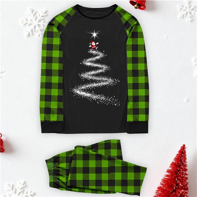 Blusa y pantalones con estampado a cuadros para hombre y papá, ropa familiar, pijamas, blusa y pantalones de poliéster