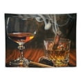 thumbnail image 5 of BCIIG Whiskey Cigar Smoke Tapestry Wall Hanging Unique Style Graphic Tapestries Home Wall Decor Art for Living Room Bedroom Apartment Farmhouse Dorm 60x50inch, 5 of 6
