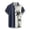 A-Blue143, variant on XIAONU Mens Vertical Stripe Shirts Relaxed Fit Casual Short Sleeve Button‑Down Tops