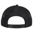 thumbnail image 2 of OTTO Round Flat Visor "OTTO SNAP" 5 Panel Mesh Back Trucker Snapback Hat - Black, 2 of 2