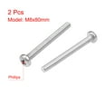 thumbnail image 2 of Unique Bargains M8x80mm Machine Screws Pan Phillips Cross Head Screw Fasteners Bolts 2Pcs, 2 of 3