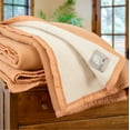 thumbnail image 2 of Poyet Motte Aubisque Heavyweight 100% Wool All Natural Blanket, Twin Size, Doe/Natural, 2 of 9