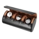 thumbnail image 1 of Estuche de viaje para relojes Uxcell para hombres, estuche de cuero para rollo de reloj, caja de almacenamiento portátil para relojes para Navidad, cumpleaños y aniversario, 3 ranuras (negro), 1 of 7