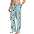 thumbnail image 6 of Logiee Flamingos And Tropical Plants Print Pajama Pants for Men,Men’s Pajama Bottoms,Mens PJ Pants with Pockets & Button Fly-Small, 6 of 6