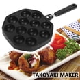 thumbnail image 1 of 12 Holes Takoyaki Grill Pan Plate Cooking Baking Mold Octopus Ball Maker Kitchen, 1 of 6