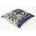 thumbnail image 5 of Laddha Home Designs Handwoven Tribal Geometric Throw Pillow Cover - 20" - Blue and Gray, 5 of 9