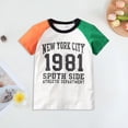 thumbnail image 2 of YDFCWXW Kids Summer Crew Neck Short Sleeve Graphic T-Shirt for Toddler Boys 18 Months-12 Years (White, 5-6 Years), 2 of 4