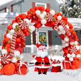 thumbnail image 4 of Juego de globos navideños con forma de bastón de caramelo, película de aluminio, rojo, verde, para fiesta de Año Nuevo, cadena de globos, decoración de arcos, suministros para regalos, 4 of 5