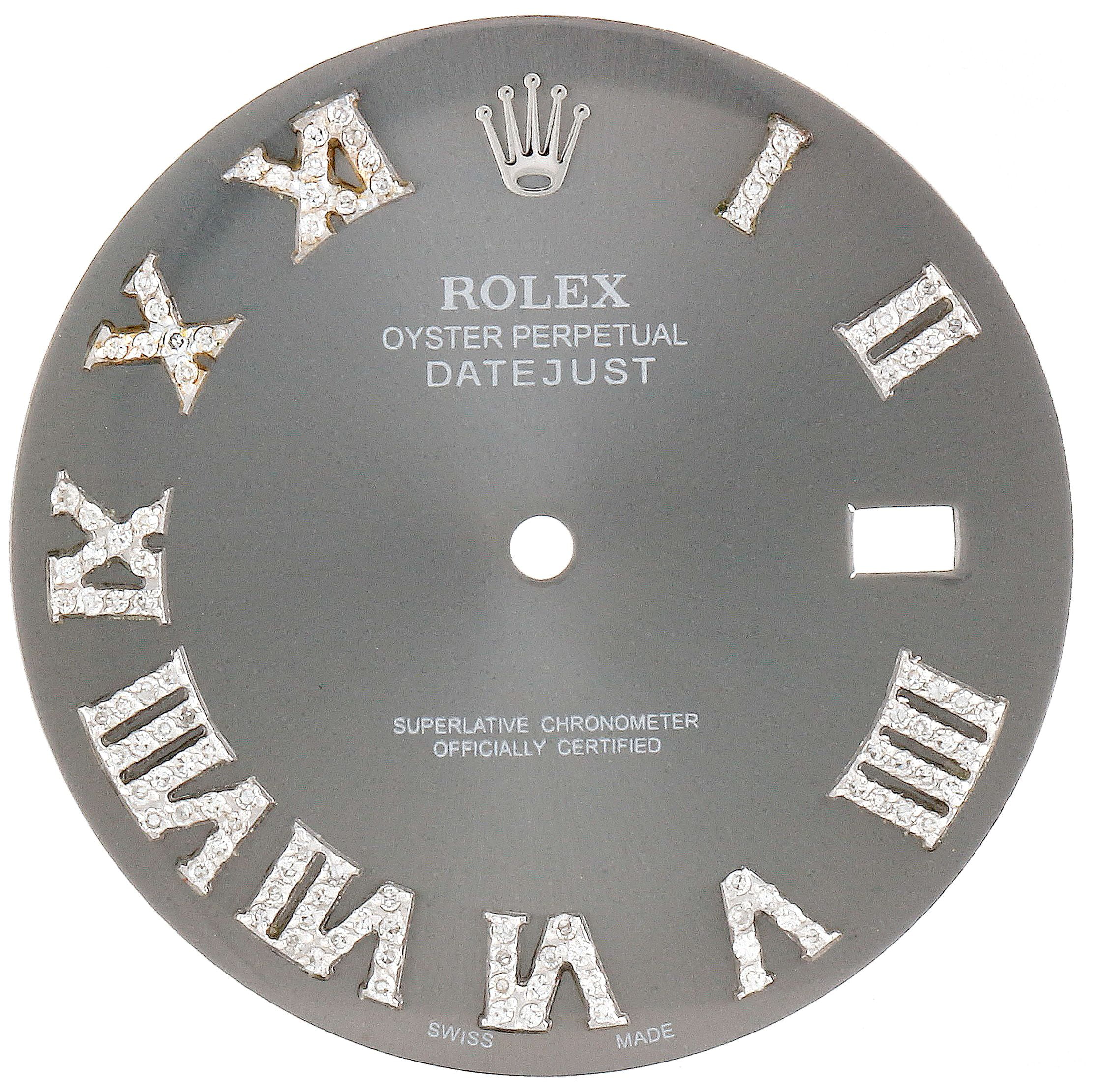 rolex datejust diamond roman numerals