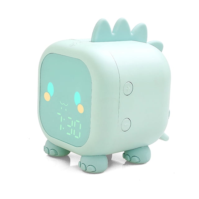 Despertador para niños Lindo Dinosaurio Despertador Digital para niños Reloj de Noche Entrenador de sueño para niños Luz de Despertador y luz Nocturna Jadeshay A