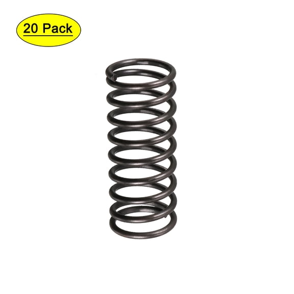 1.2mm Wire Dia 12mm Outer Diameter 30mm Long Compression Springs Black 20Pcs