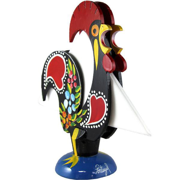 Hand Painted Portuguese Good Luck Barcelos Rooster Plastic Napkin Holder