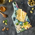 thumbnail image 5 of Tropical Cutting Board, Flowers and Butterflies with Ice Cream Berry Sauce and Chocolate Dessert Summer, Tempered Glass Cutting and Serving Board, Wine Bottle Shape, Multicolor, by Ambesonne, 5 of 5