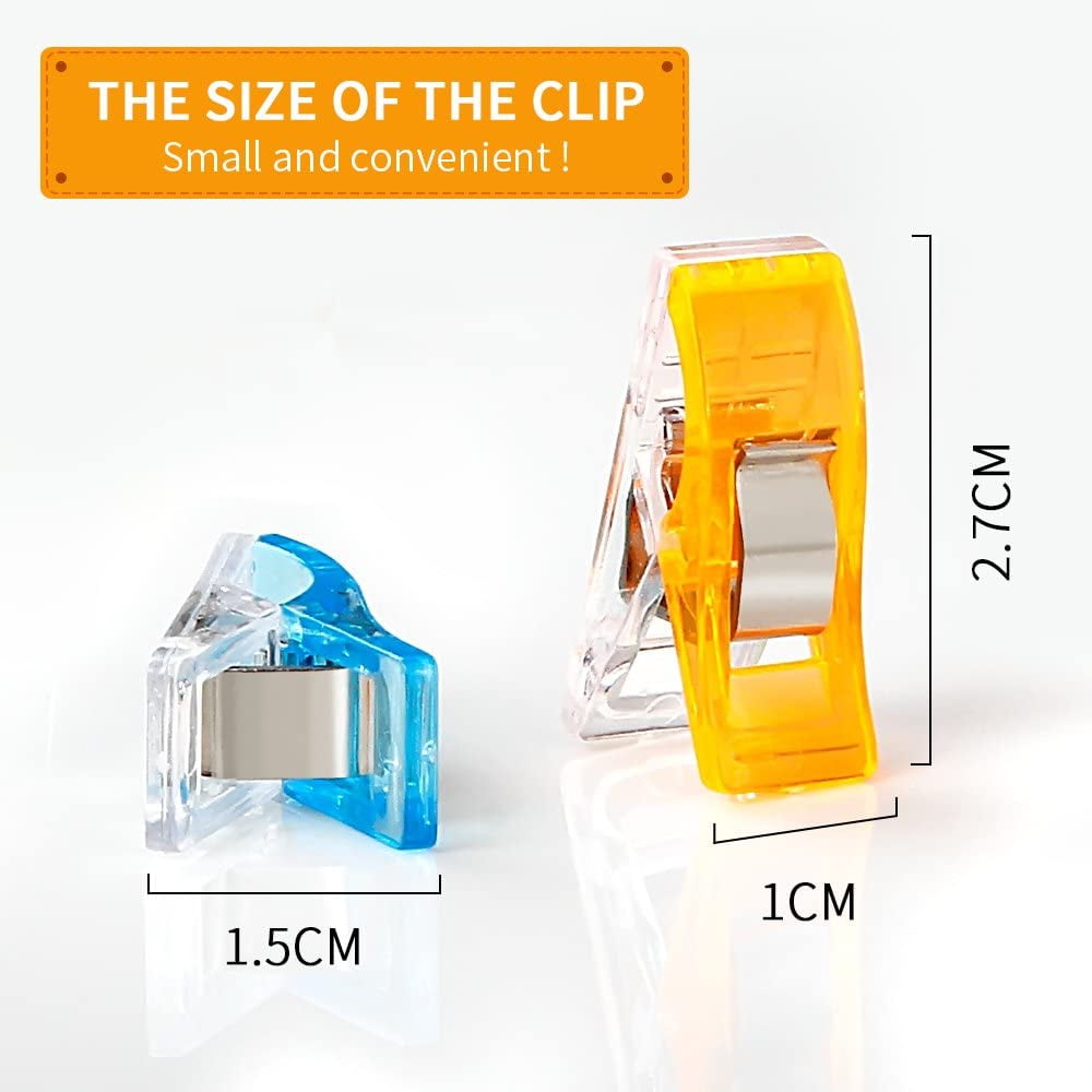 GIXUSIL Sewing Clips and Quilting Clips,Fabric,Craft Clips with Tin Box Package,Pack of 20 (1.06 Inch / Multi-Color）