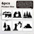 thumbnail image 2 of 6Pcs Plant PVC Plastic Waterproof Self-adhesive Stickers Set Light Switch Decals for Wall Decoration Bear 180x180mm, 2 of 7