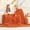 Burnt Orange, variant on PETGLE Faux Fur Throw Blanket for Couch, Cozy Warm Plush Striped Blanket for Sofa Bedroom Living Room, 90 * 90 InchesTie-dye Rainbow