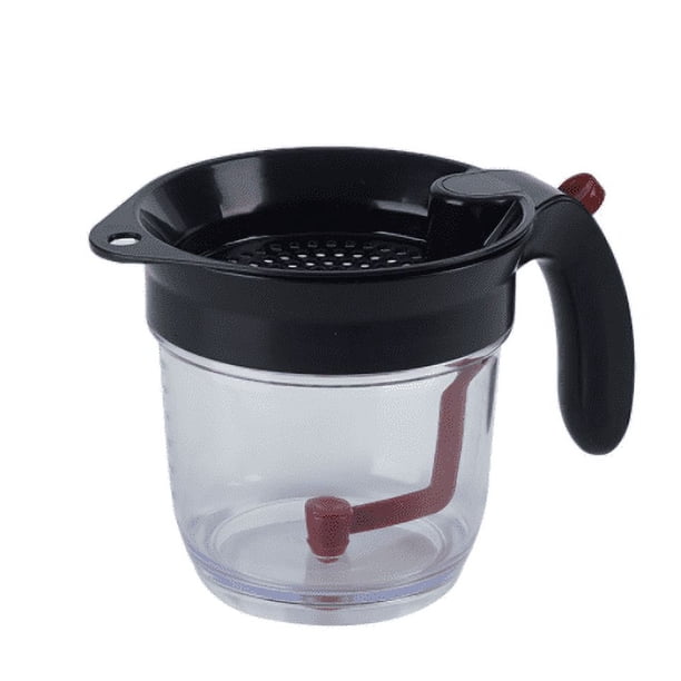 Innovadora herramienta para separar grasas y aceites, válvula de cierre de silicona con agarre antideslizante para una limpieza fácil, separador de salsa de cocina con liberación inferior, mejora el