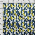 thumbnail image 2 of oneOone Silk Tabby Fabric Parallelogram & Triangle Geometric Decor Fabric Printed BTY 42 Inch Wide, 2 of 4