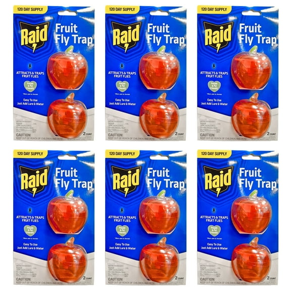 Raid Fruit Fly Trap, Liquid, 2 Pack