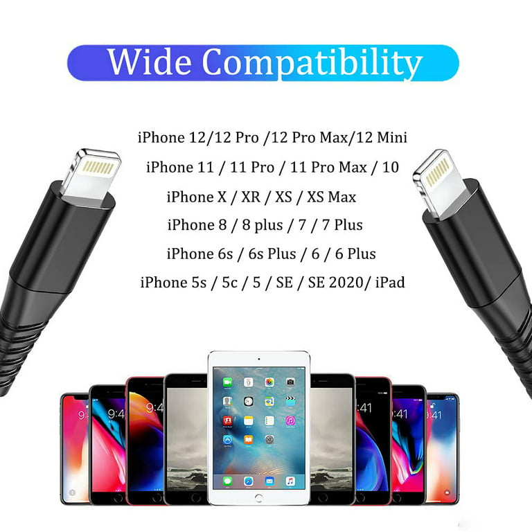 Câble Chargeur Rapid USB Type C pour iPhone 14/13/12 Pro MAX  /11/XR/XS/X/8/7/6