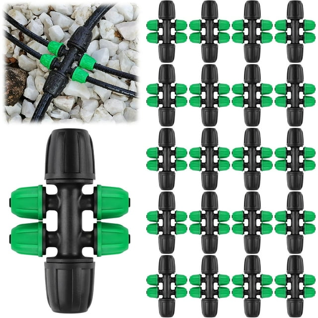 Locked Barbed Tee Connectors /\uD to /\uD Drip Irrigation Fittings Kit /mm to /mm Tube Lock Female Connector Way Barbed Lock Irrigation Parts for Watering System