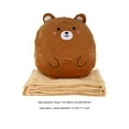 thumbnail image 2 of BESTYASH Pillow Y Blanket Para Aire Acondicionado Con Forma Adorable Para Hogar Marrón, 2 of 6