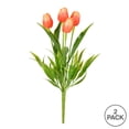 thumbnail image 3 of Vickerman 17" Artificial Orange Tulip Bush, UV Coated 2/pk, 3 of 4