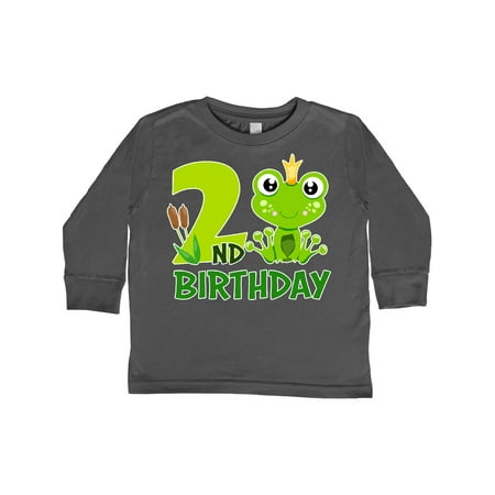 

Inktastic 2nd Birthday Prince Frog Gift Toddler Boy Girl Long Sleeve T-Shirt