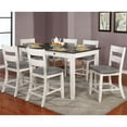 thumbnail image 3 of Furniture of America Markher Wood Counter Chair in Antique White (Set of 2), 3 of 3