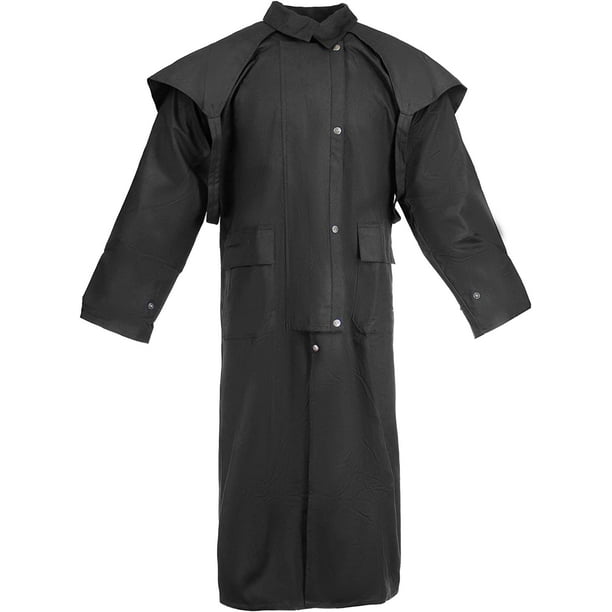 Unisex Western Oilskin Waterproof Duster Coat