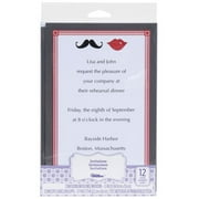 Wilton Lips & Mustache Invitations, 12 Count
