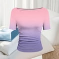 thumbnail image 6 of Aimik Women's Casual Tee Summer Fashion Print Round Neck Short Sleeve T Shirt Comfort Slim Womens Tops, 6 of 6